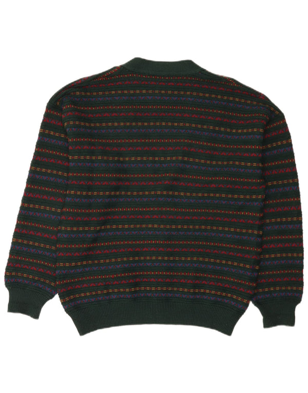Pulover cardigan bărbați Il Granchio Lână cu dungi verzi medii