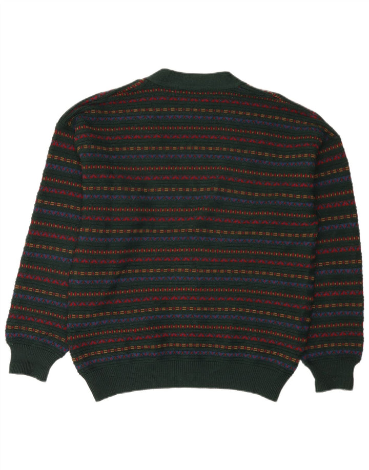 Pulover cardigan bărbați Il Granchio Lână cu dungi verzi medii
