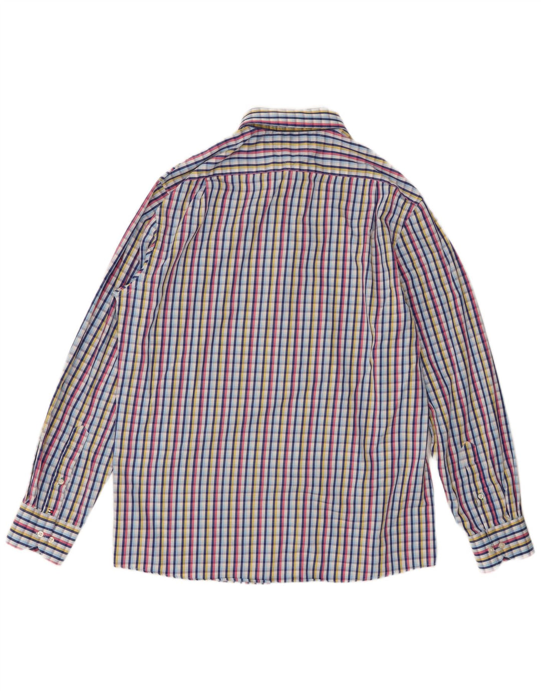 Cămașă pentru bărbați Tommy Hilfiger Mărimea 16 16 1/2 mare, bumbac cu carouri multicolore