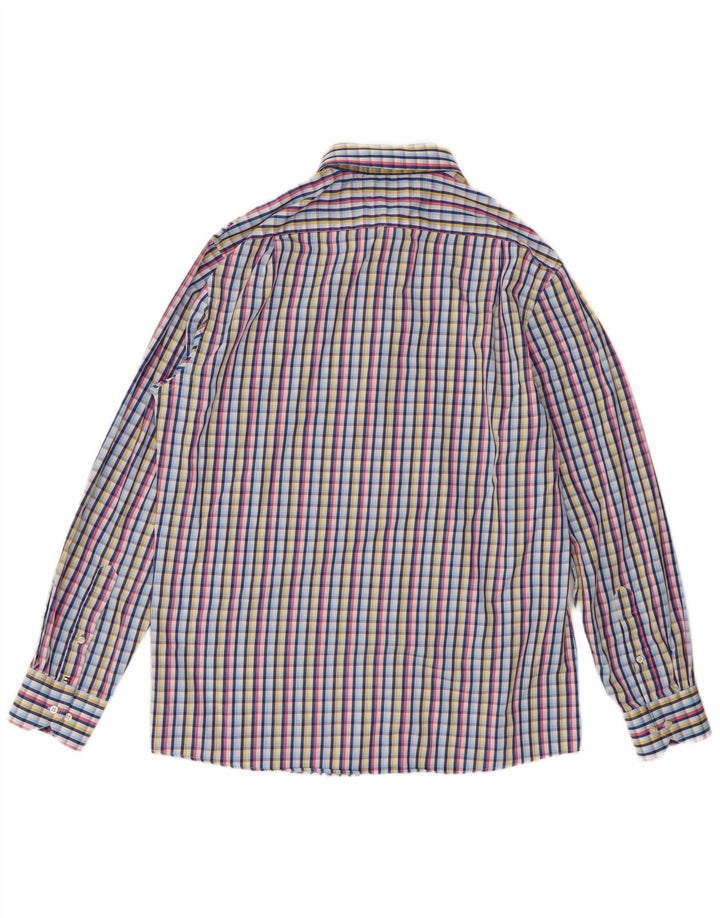 Cămașă pentru bărbați Tommy Hilfiger Mărimea 16 16 1/2 mare, bumbac cu carouri multicolore