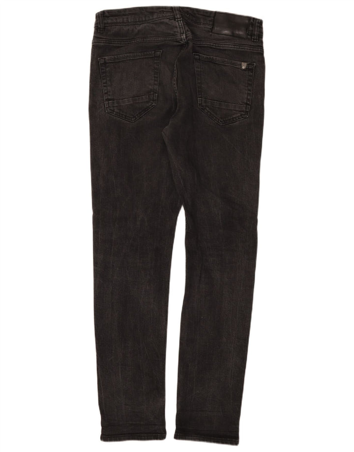 Zara Mens Slim Jeans EU 42 Large W32 L31 Black Cotton