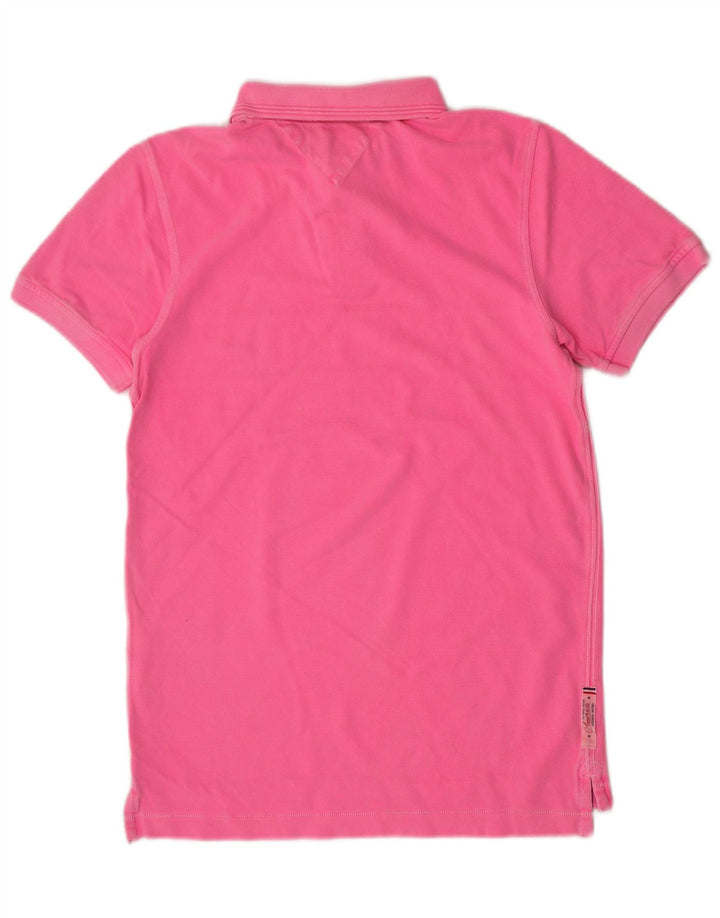 Tricou polo Tommy Hilfiger pentru bărbați, bumbac roz mediu