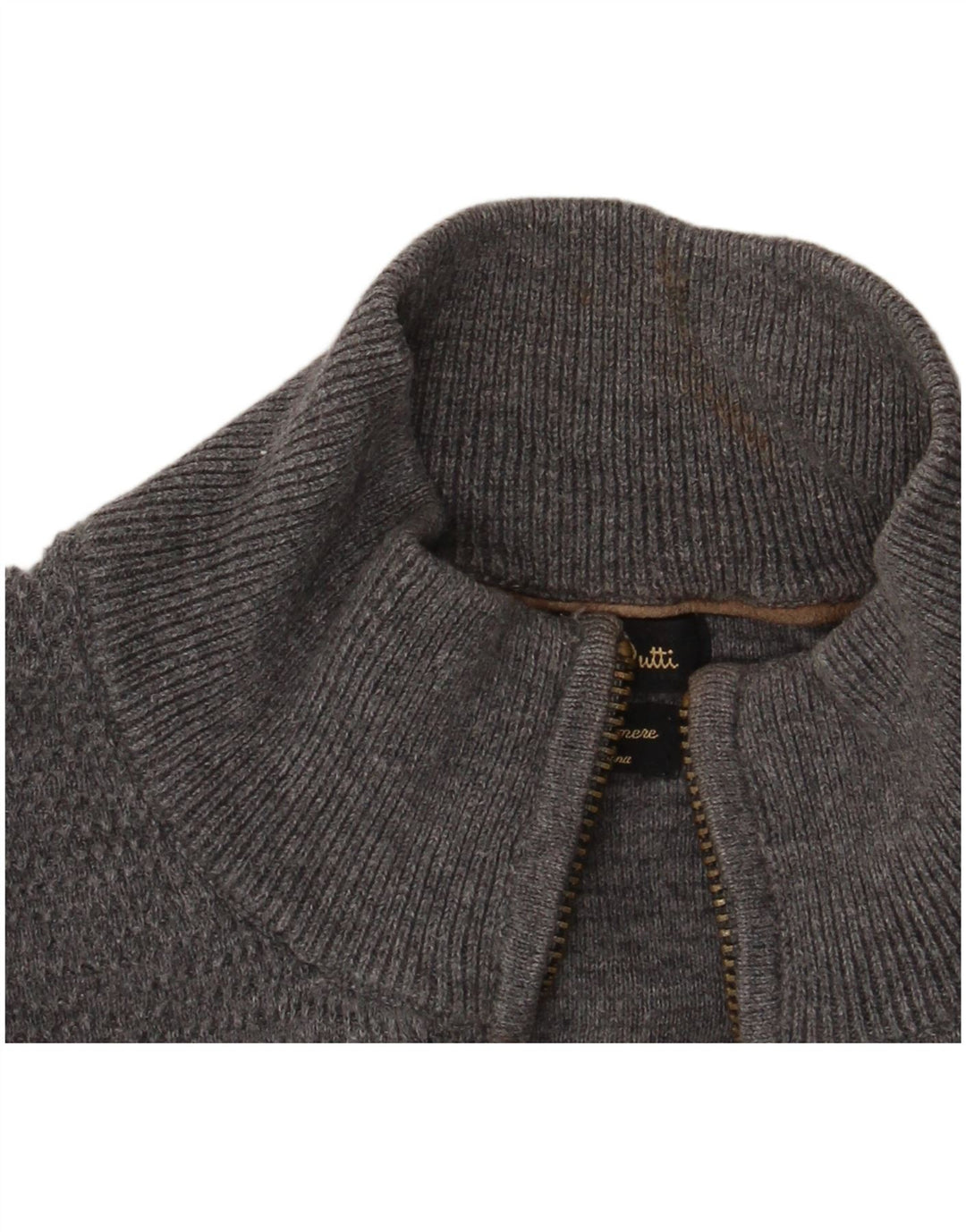 Pulover cardigan cu fermoar complet Massimo Dutti pentru bărbați XL gri