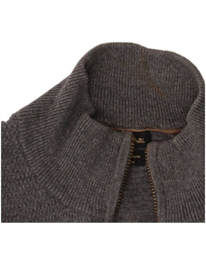 Pulover cardigan cu fermoar complet Massimo Dutti pentru bărbați XL gri