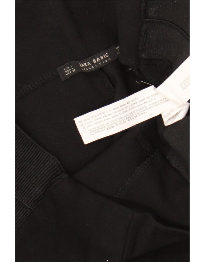 Leggings pentru femei Zara UK 14, mare, negru, viscoză