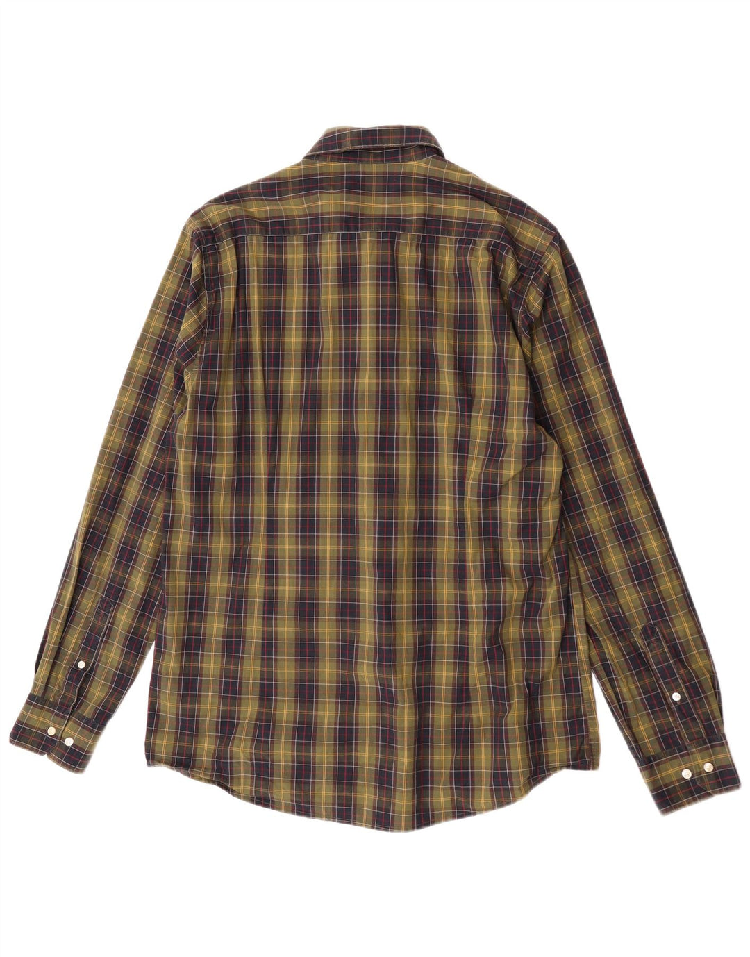 Cămașă pentru bărbați Barbour Tailored Fit, bumbac cu carouri mare, kaki