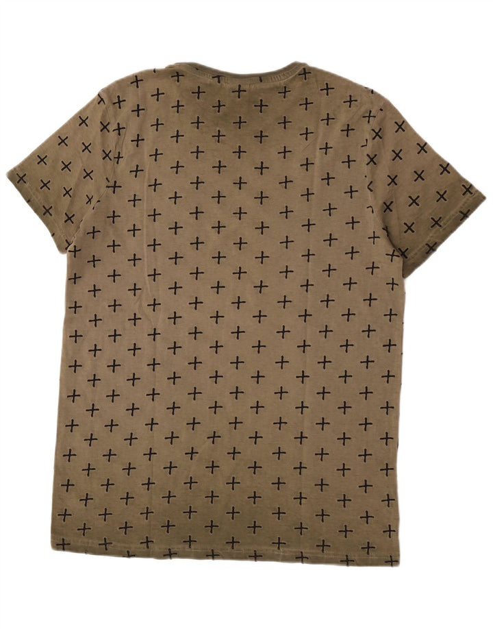 Tricou cu model abstract Scorpion Bay pentru bărbați Top din bumbac kaki mediu