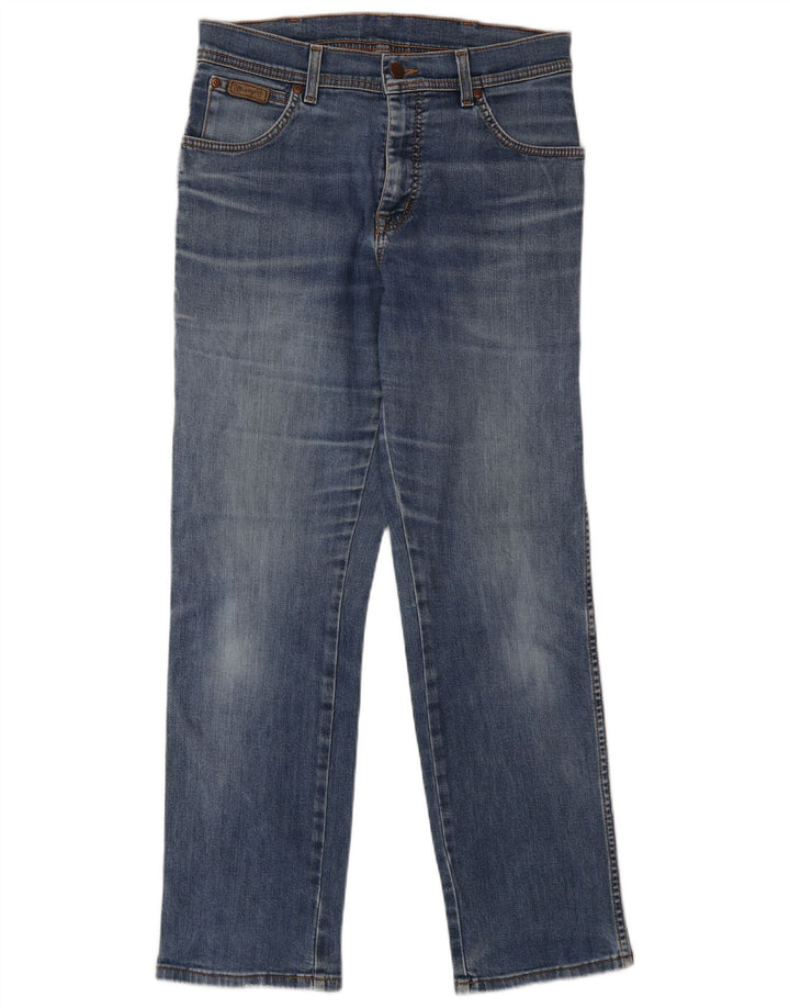 WRANGLER Blugi pentru bărbați Texas Stretch drepte W32 L30 Bumbac albastru