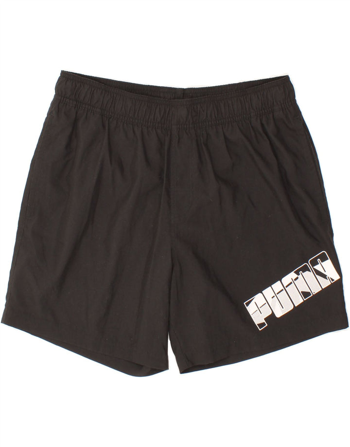 PUMA Mens Graphic Sport Shorts Large  Black Polyester Vintage Puma and Second-Hand Puma from Messina Hembry 