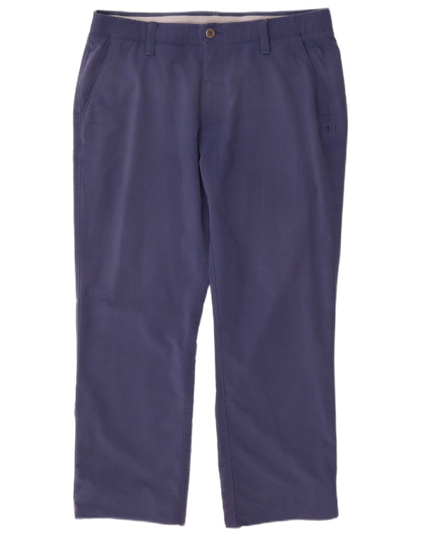 Pantaloni chino drepți pentru bărbați Under Armour W36 L30 nailon bleumarin