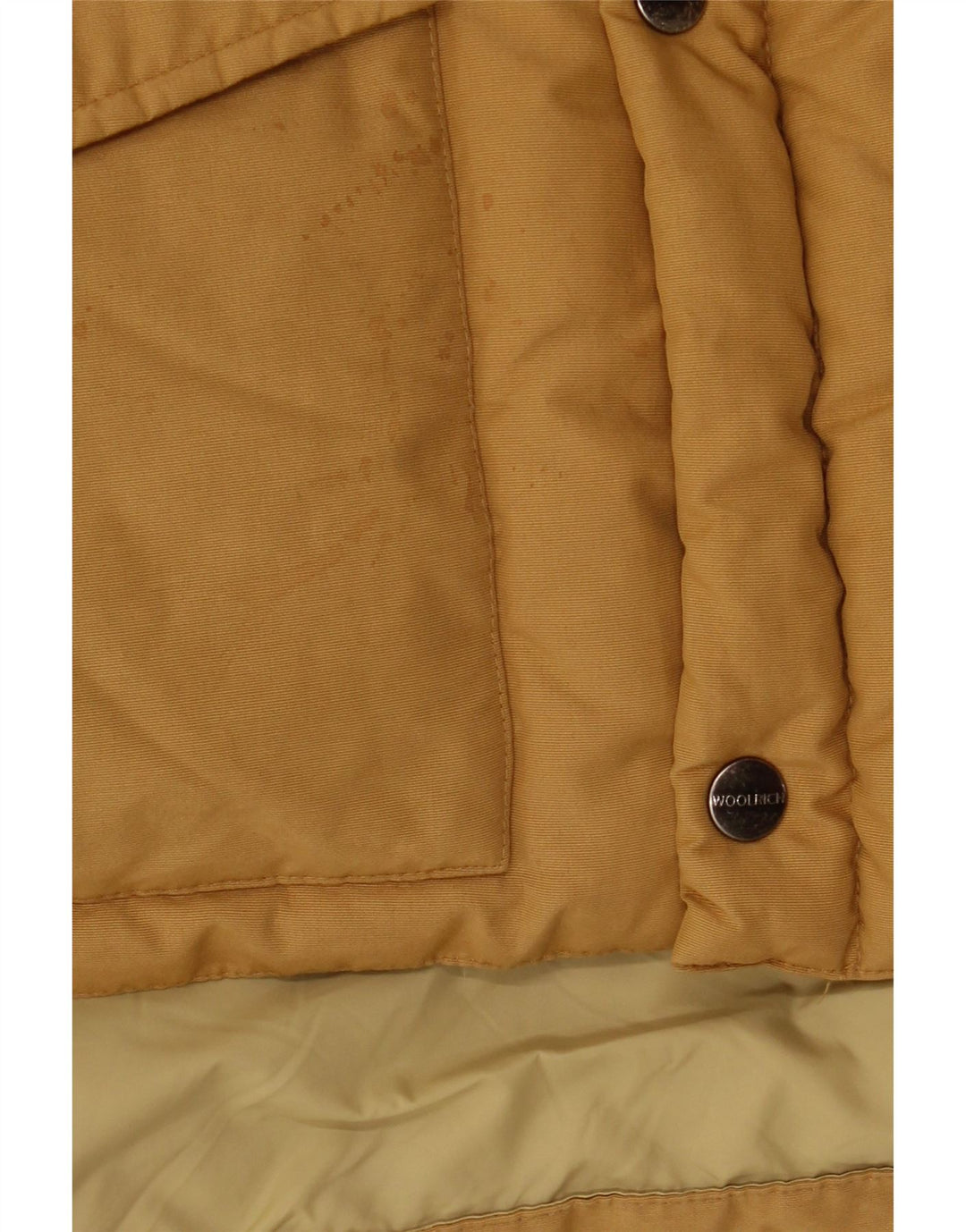 Gilet căptușit pentru bărbați Woolrich UK 40, nailon galben mare
