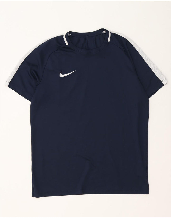 Tricou pentru bărbați Nike Dri Fit Top mare, albastru bleumarin, poliester color bloc