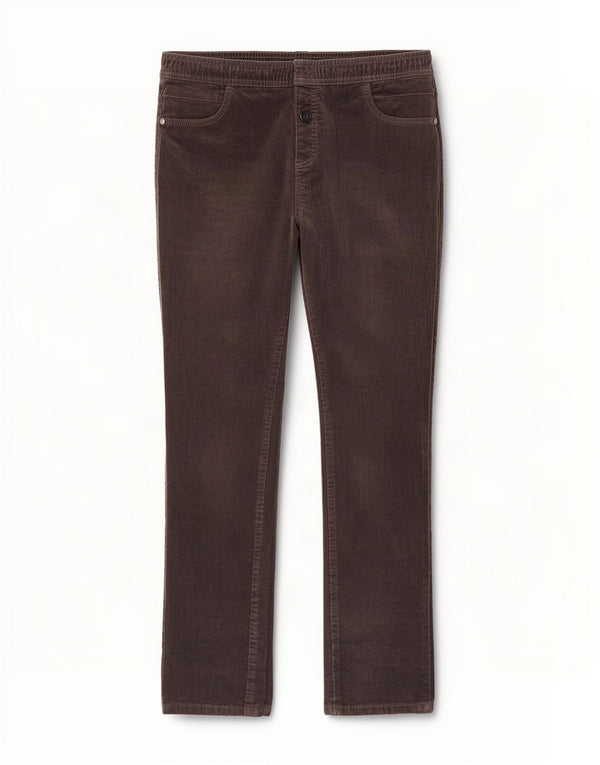 Pantaloni subțiri din velur pentru femei M&Co UK 12 Medium L32 L30 Bumbac gri