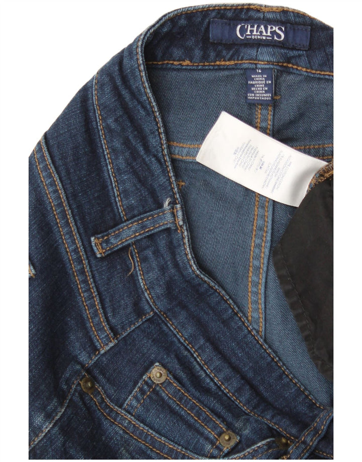 Jeans drepti pentru femei Chaps US 14 XL W38 L31 Bumbac albastru