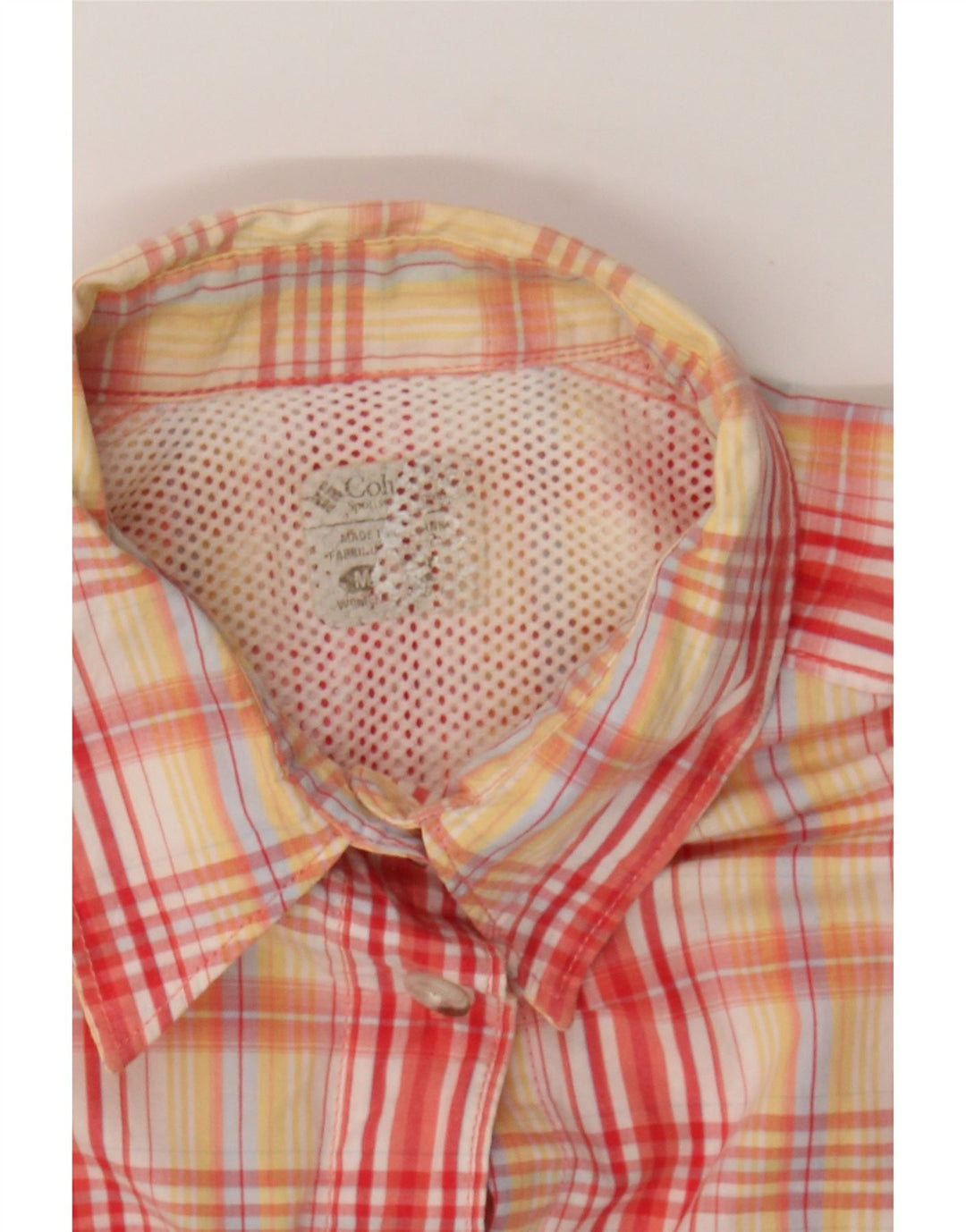 COLUMBIA Womens Shirt UK 14 Medium Multicoloured Check Cotton Vintage Columbia and Second-Hand Columbia from Messina Hembry 