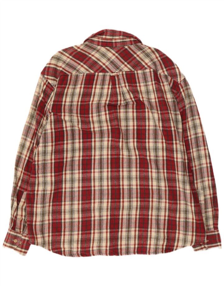Cămașă de flanel în carouri pentru bărbați Think Pink, XL Burgundy Check