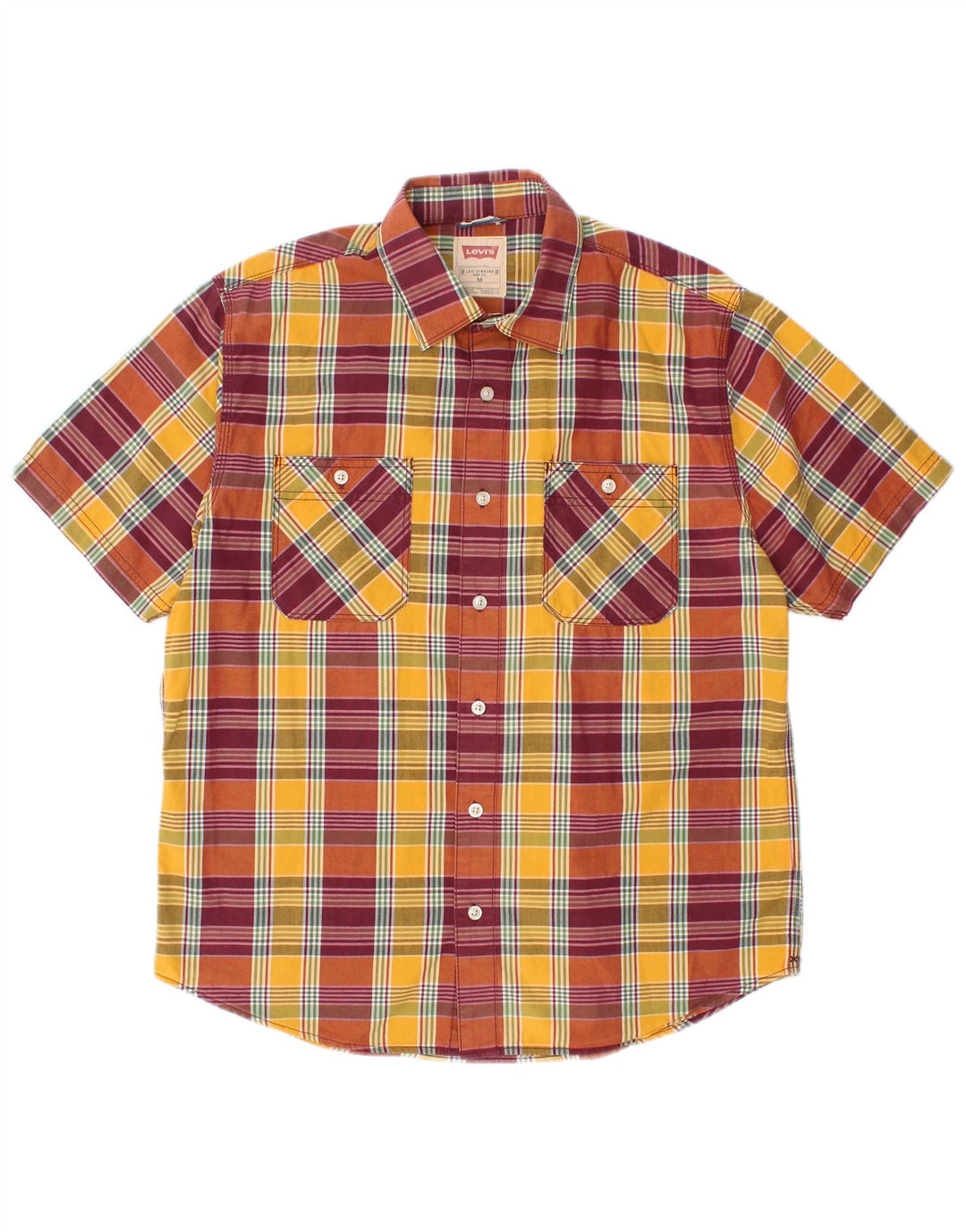 Cămașă cu mânecă scurtă pentru bărbați LEVI'S, bumbac cu carouri, multicoloră, medie