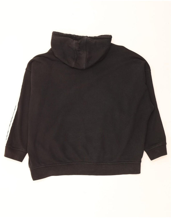 Pulover supradimensionat pentru femei ADIDAS UK 16, mare, negru, bumbac