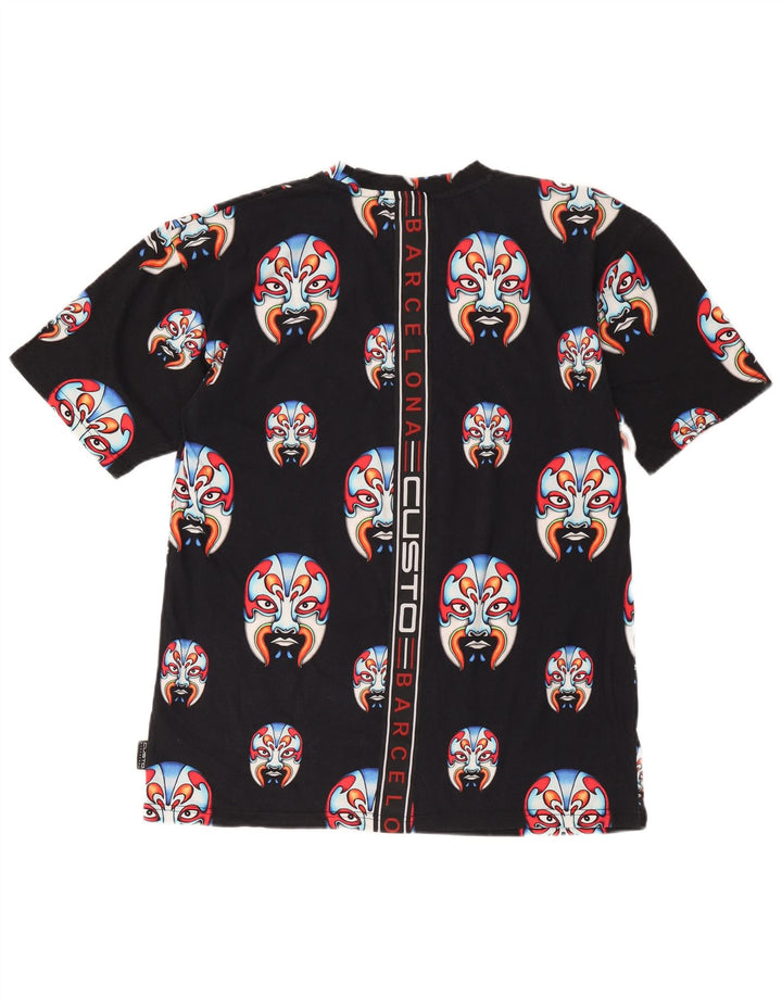 Tricou grafic Custo Barcelona pentru bărbați Top mediu negru bumbac