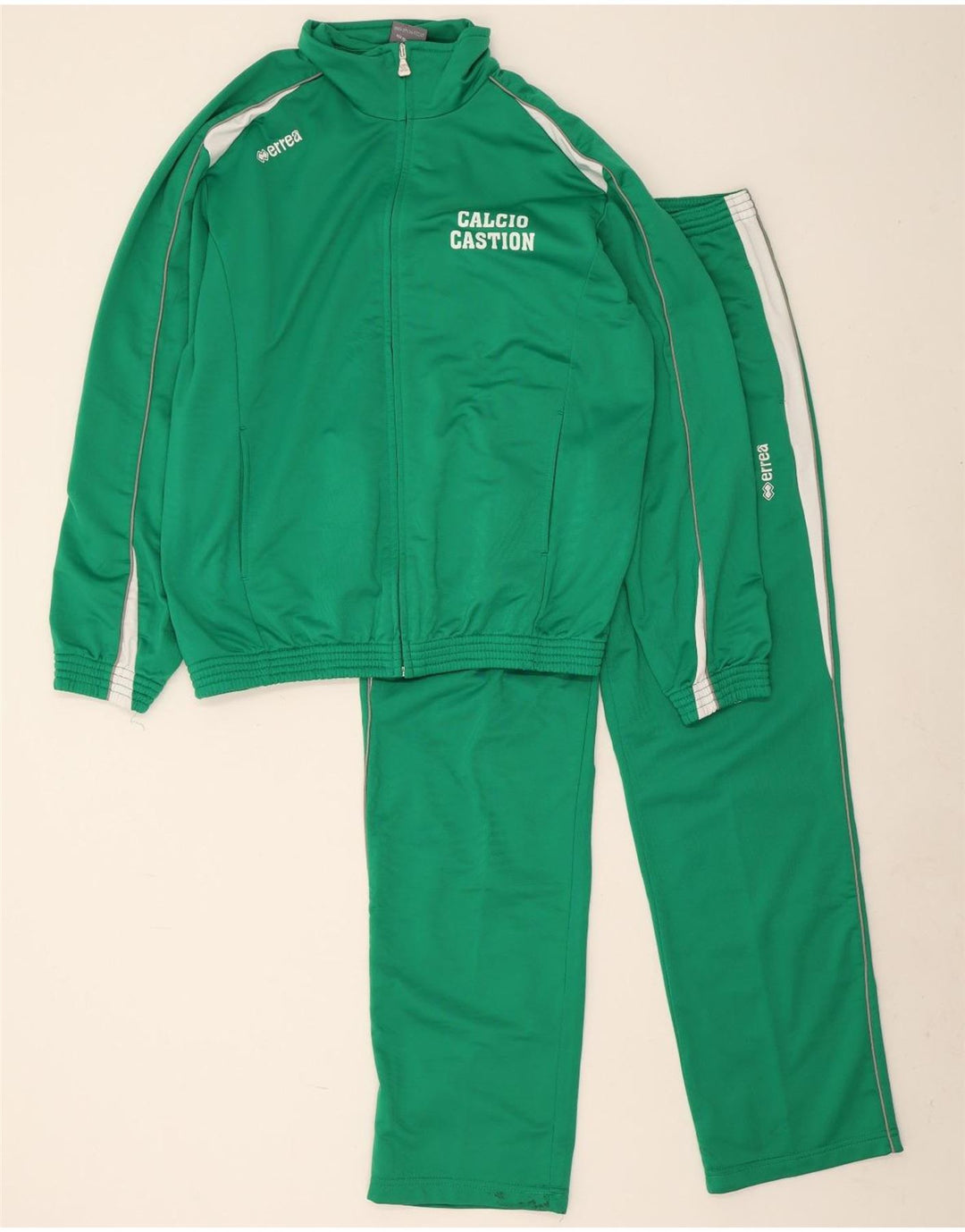 Trening complet cu grafic Errea pentru bărbați, mare, verde, poliester color bloc