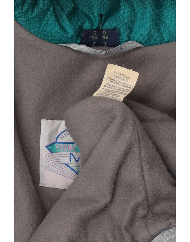Jachetă de schi cu grafică vintage pentru bărbați EU 48 Medium Green Colorblock Poliamidă