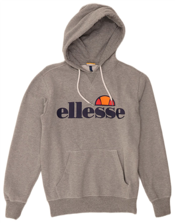 Pulover cu glugă cu grafic pentru bărbați Ellesse, bumbac, gri mic