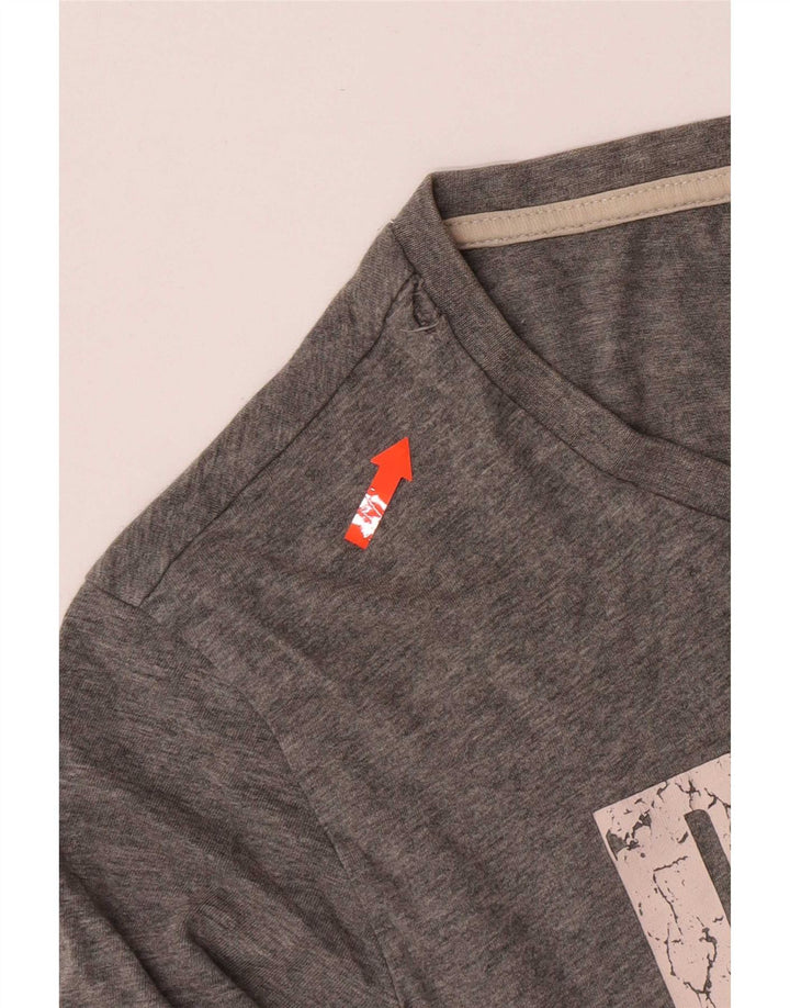 Tricou grafic Puma pentru bărbați Top mic, gri, bumbac