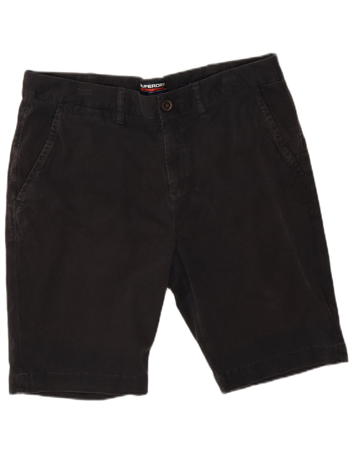 Pantaloni scurți chino pentru bărbați Superdry W34, bumbac negru mare