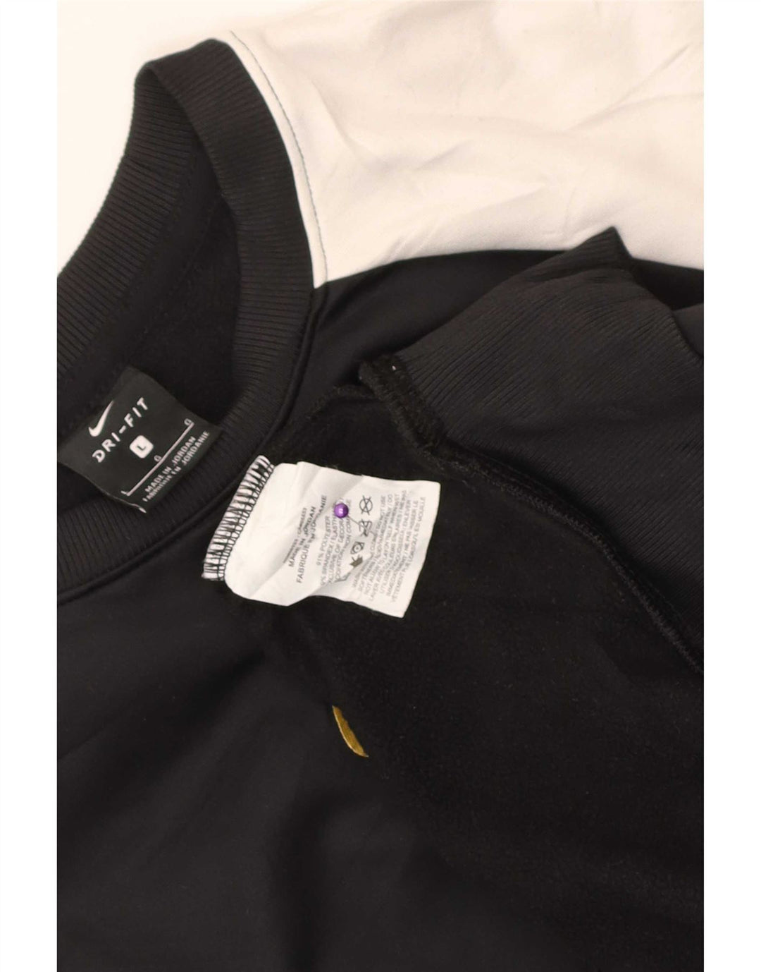 Hanorac pentru bărbați Nike Dri Fit Pulover mare, negru, poliester color bloc