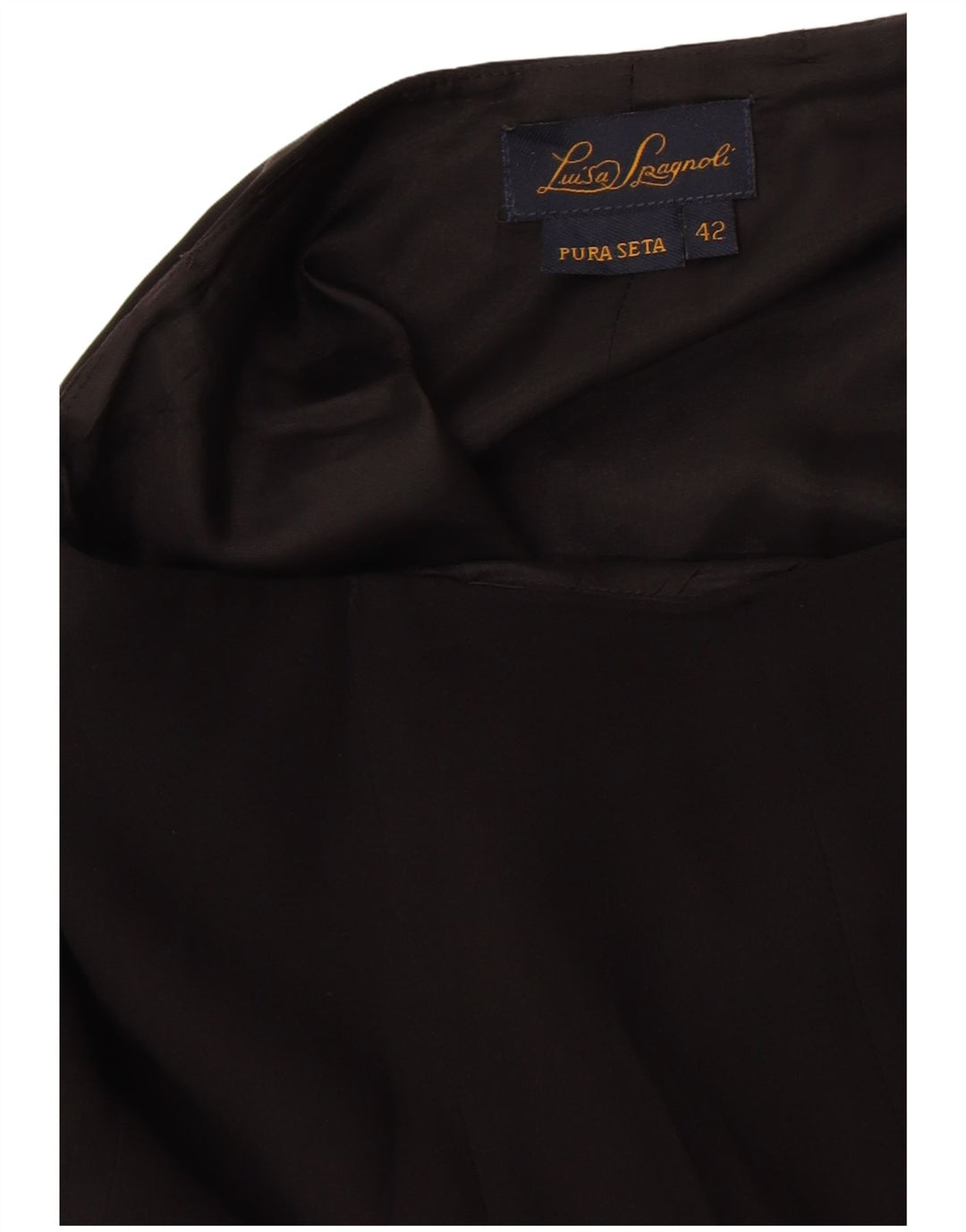 Fusta Trompeta Femei Luisa Spagnoli IT 42 Medium W28 Mătase Neagră