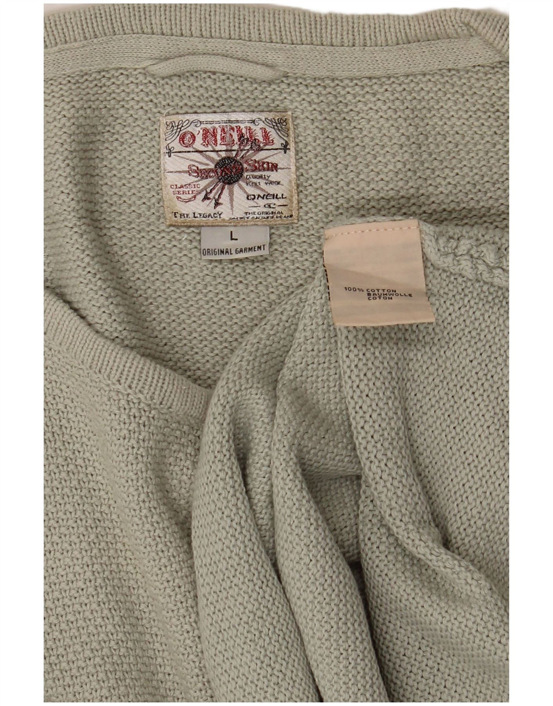 Pulover pentru bărbați O'Neill, cu gât de barcă, mare, bumbac, kaki