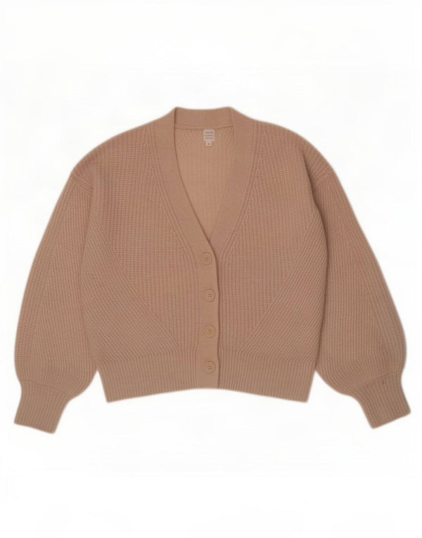Pulover cardigan supradimensionat pentru femei John Lewis UK 10 mic bej lână