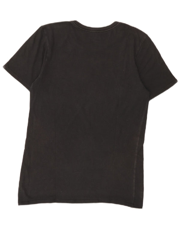 Tricou grafic Nike pentru bărbați, cu croială atletică, top mic, negru, bumbac