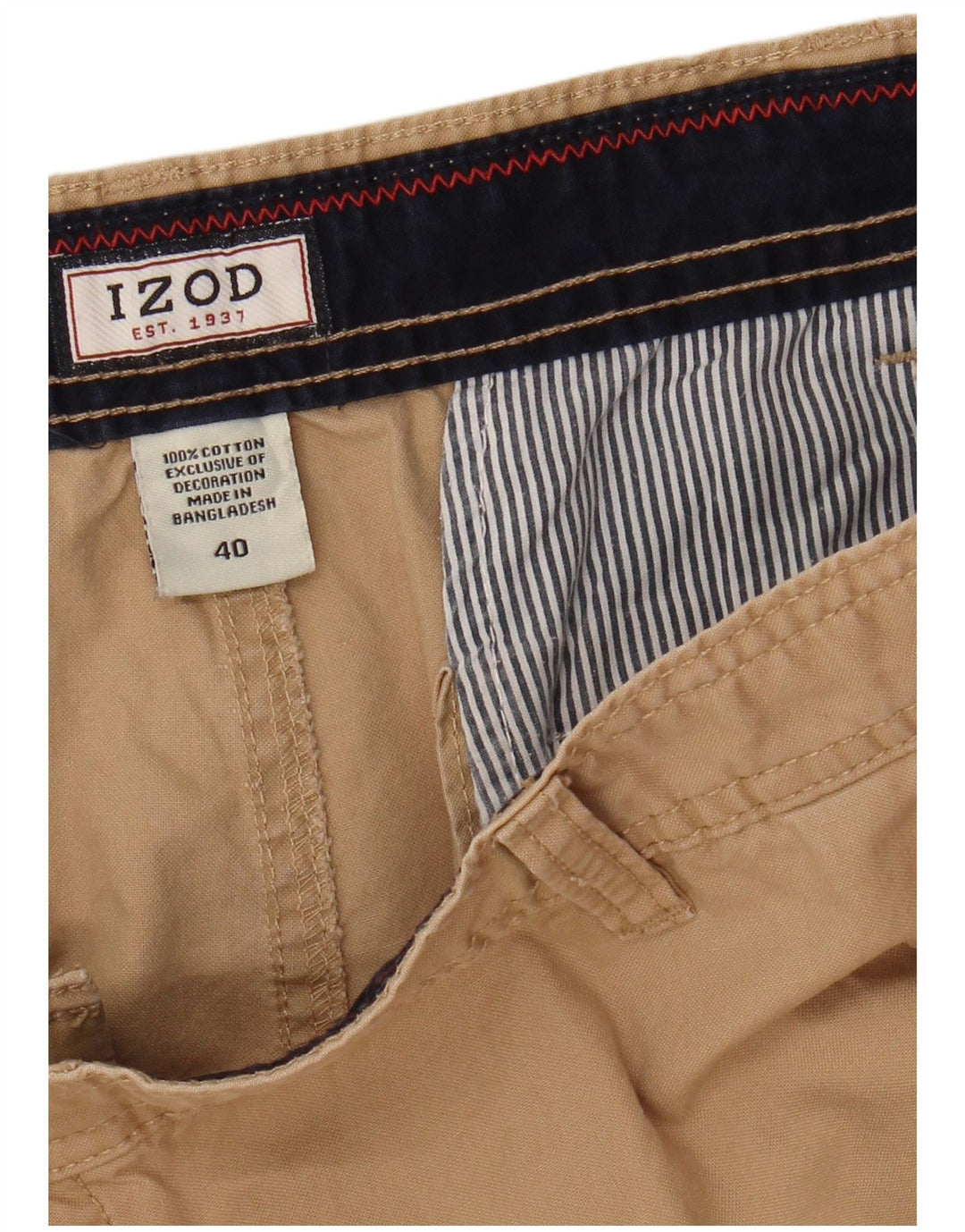 Pantaloni scurți cargo pentru bărbați Izod W40 XL, bumbac bej