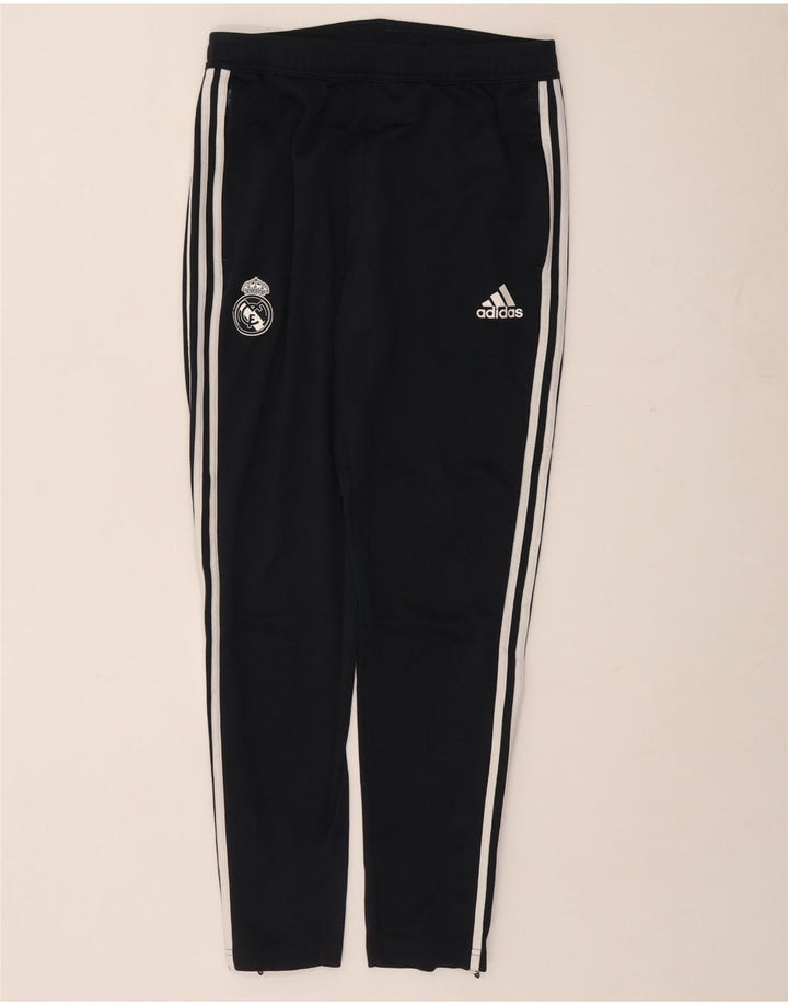 Pantaloni de trening Adidas Real Madrid pentru bărbați, poliester mediu negru