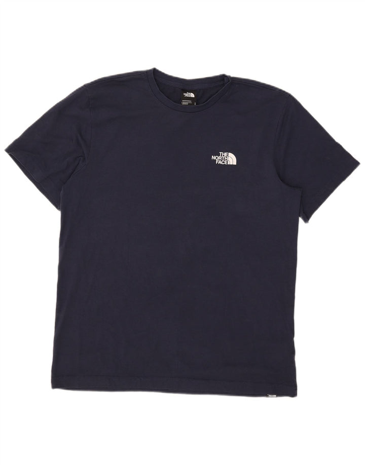 Tricou pentru bărbați The North Face, bumbac, albastru bleumarin mediu