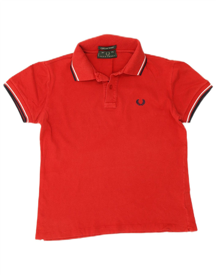 Cămașă polo Fred Perry pentru bărbați, bumbac cu dungi roșii mici