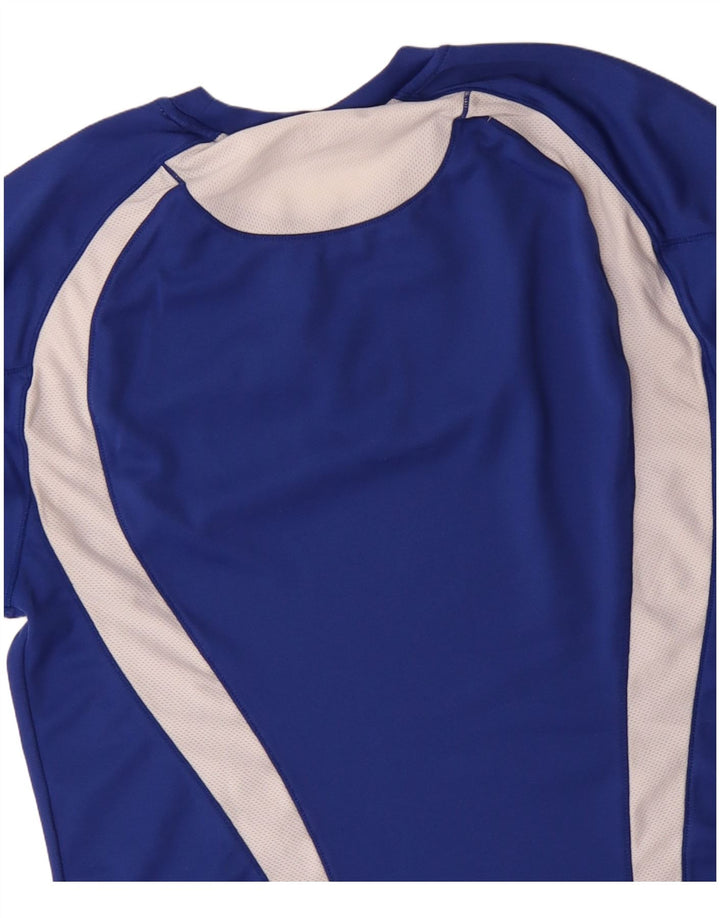 Top femei Asics cu mânecă lungă UK 12 Medium Blue Colorblock Poliester
