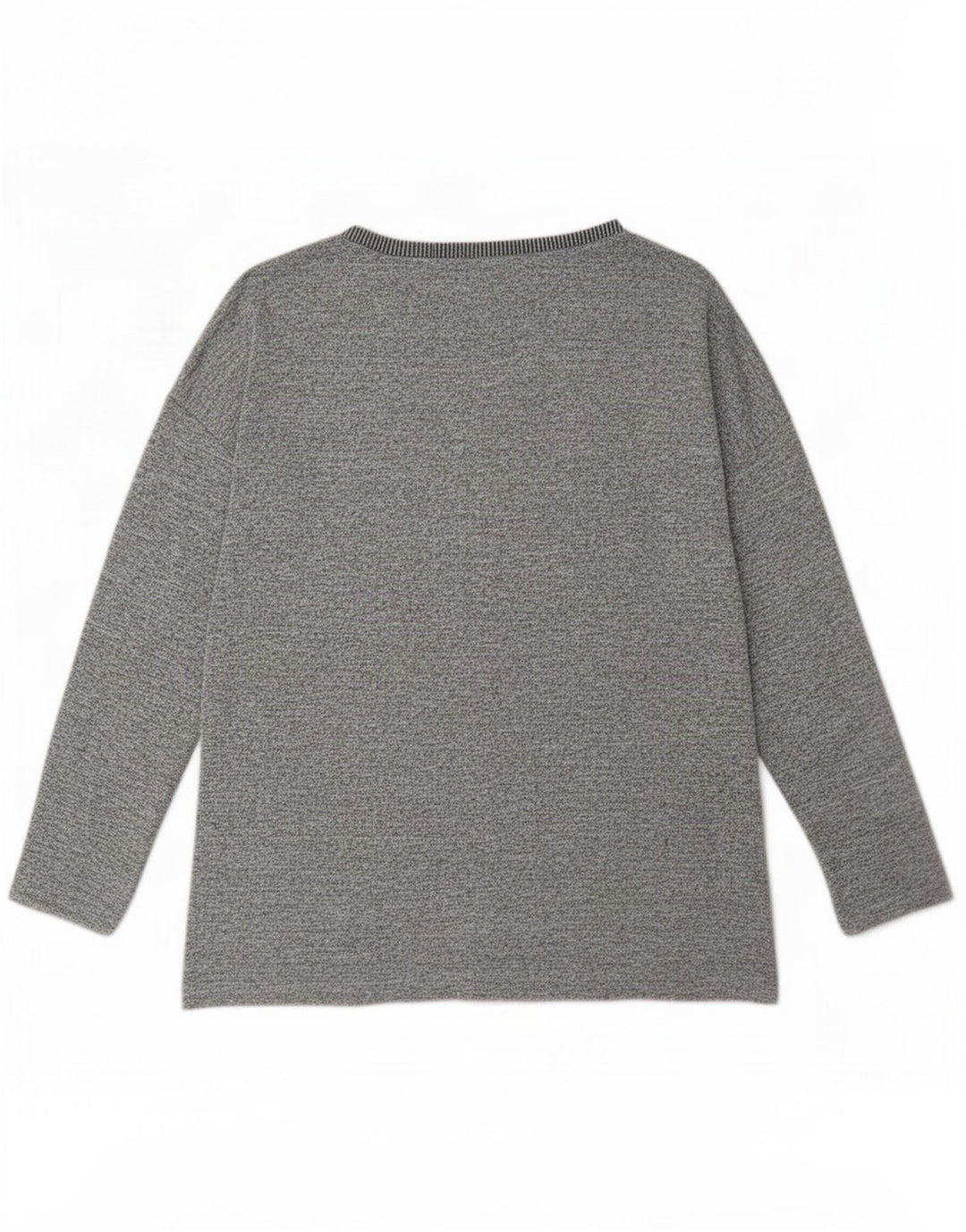 Oasis Top pentru femei cu mânecă lungă UK 14 Medium Gri Poliester Colorblock