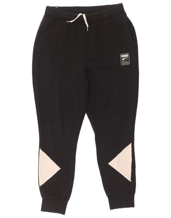 Pantaloni de trening Puma pentru femei Joggeri UK 14, mari, negru, color block