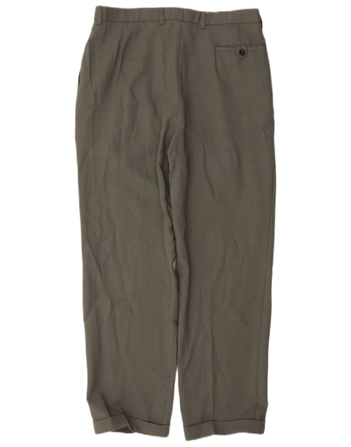 Marks & Spencer Pantaloni de costum pentru bărbați St. Michael Pegged W34 L31 Lână gri