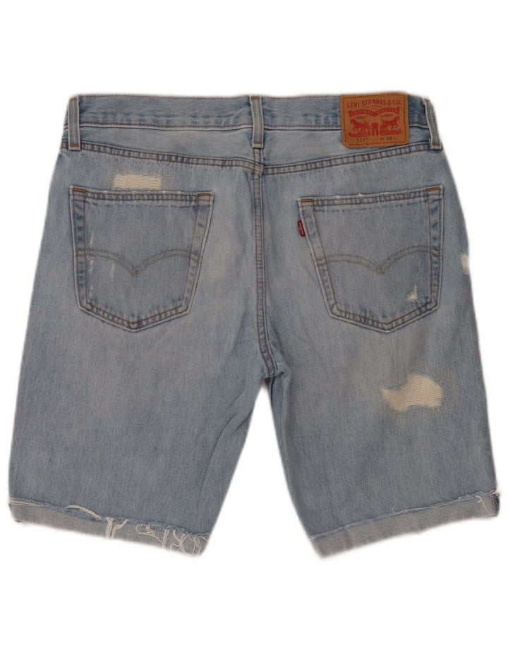 Pantaloni scurți Levi's 511 Slim Fit din denim învechit W33, bumbac albastru mediu