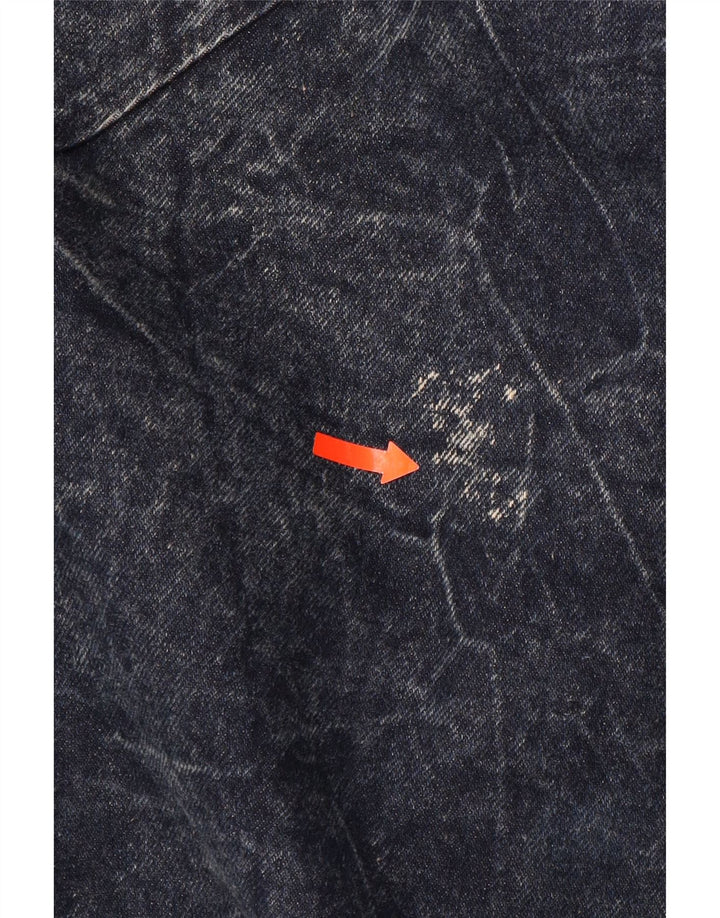 CHRISTIE OF CALIFORNIA Palton supradimensionat din denim pentru femei US 14 XL Bleumarin