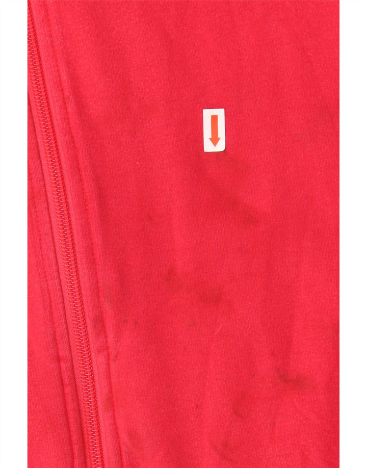 Jachetă de trening pentru femei ADIDAS UK 12, bumbac roșu mediu