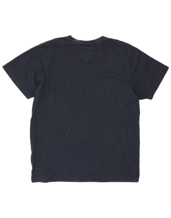 TOMMY HILFIGER Tricou cu grafic pentru femei Top UK 14 Medium Bleumarin Bumbac