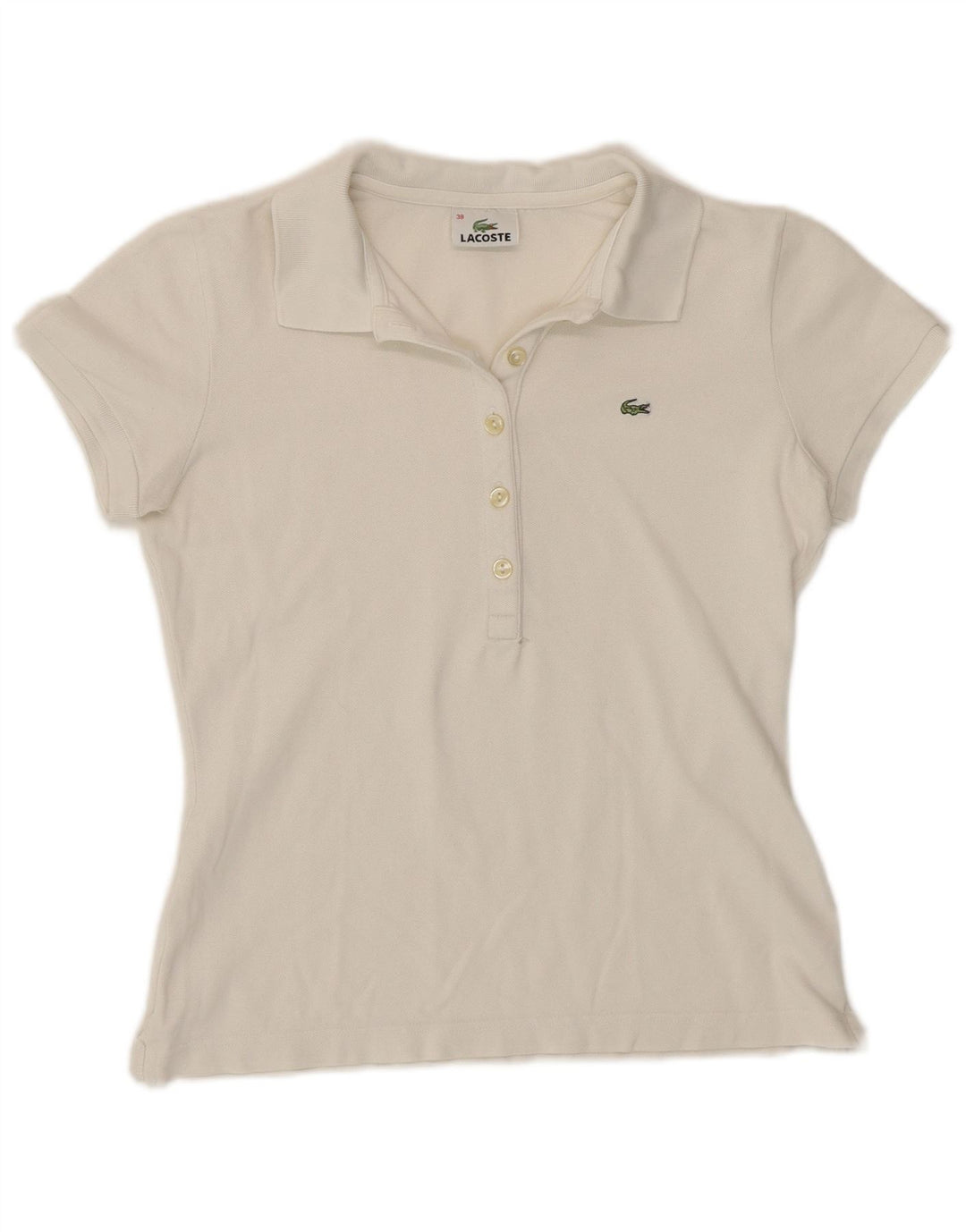 Tricou polo pentru femei Lacoste Mărimea 38 Medium White