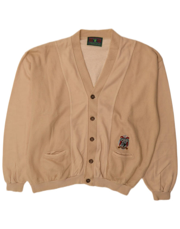 Pulover cardigan pentru bărbați Gymnasium XL, bej, bumbac, sport