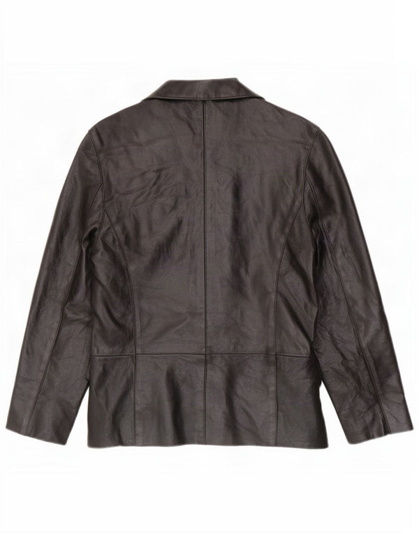 Jachetă de piele vintage pentru femei UK 10 Small Black