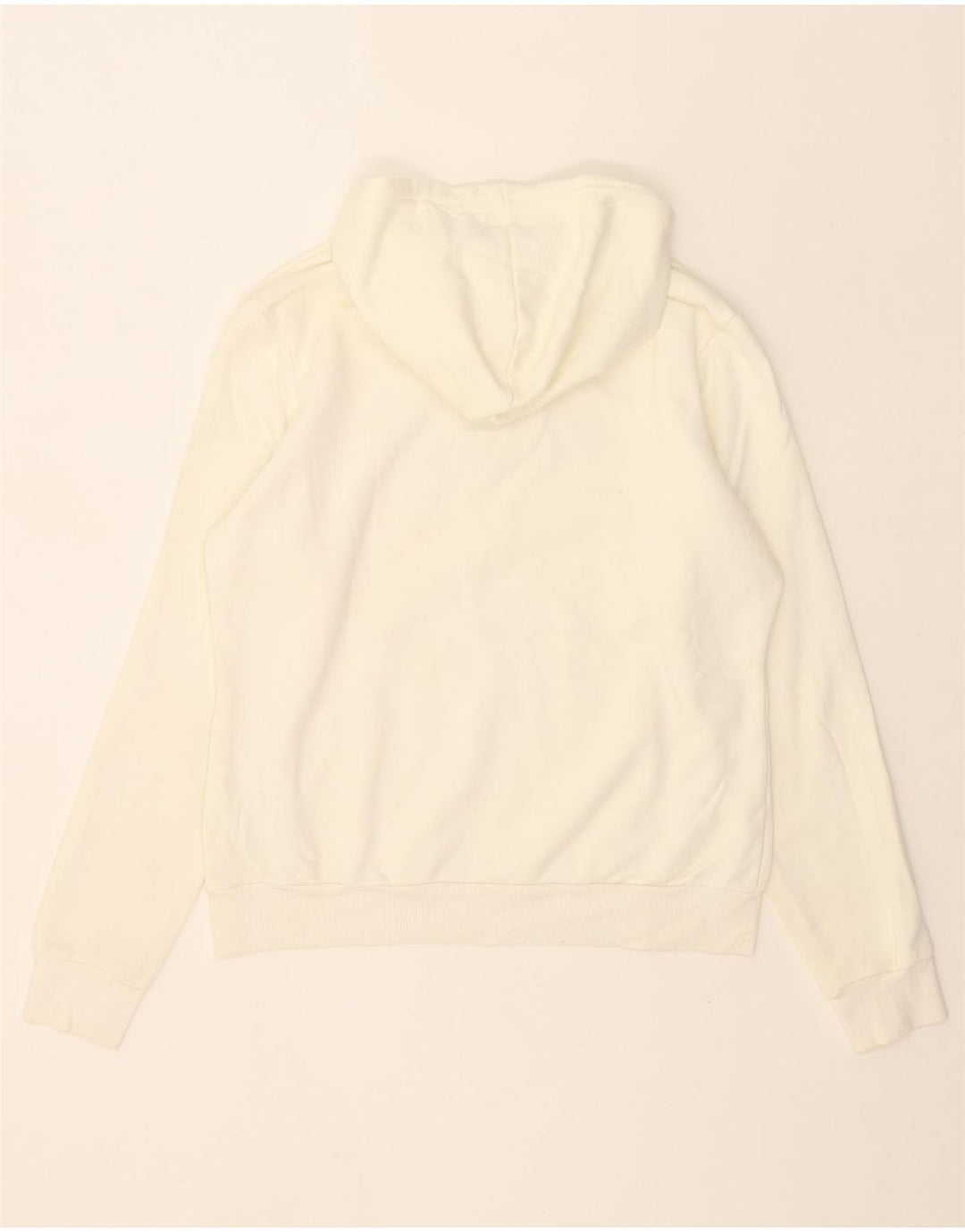PUMA Womens Graphic Hoodie Jumper UK 14 Large White Polyester Vintage Puma and Second-Hand Puma from Messina Hembry 