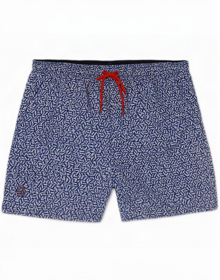 Marks & Spencer Pantaloni scurți de înot pentru bărbați, mari, albastru, poliester geometric